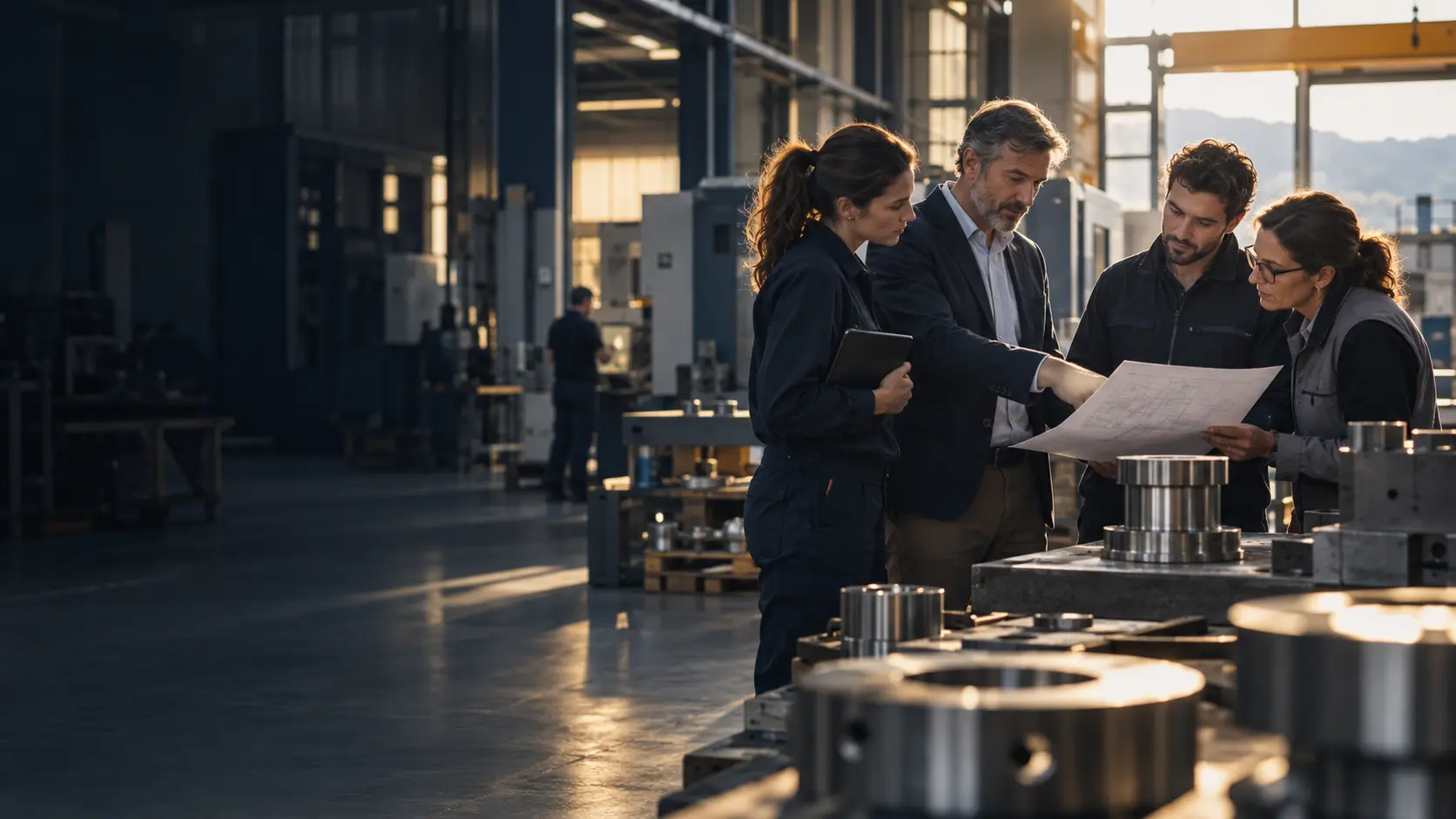 An SME team working in a modern production environment
